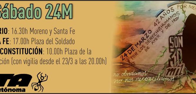 La CTAA convoca a marchar masivamente este 24 de Marzo
