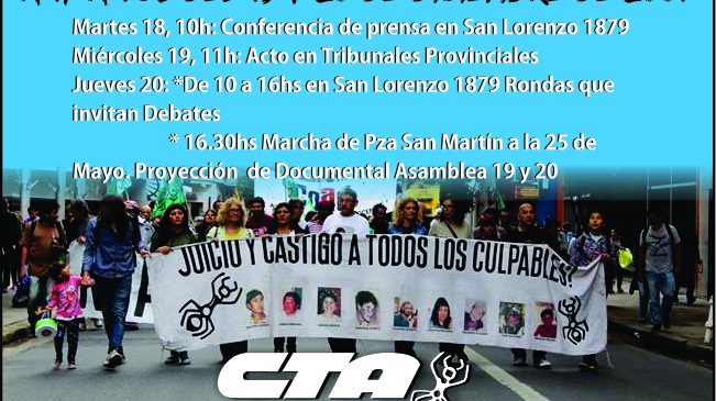 Actividades a 17 años de la rebelión popular del 2001