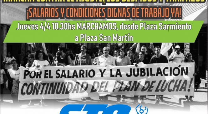 Nueva marcha contra los tarifazos, el ajuste y el hambre