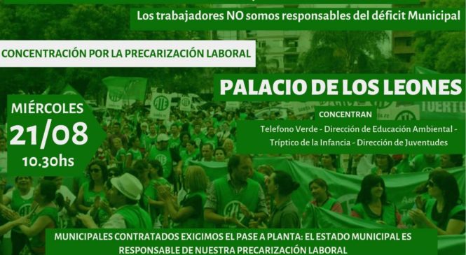 Precarizadxs municipales protestan este miércoles