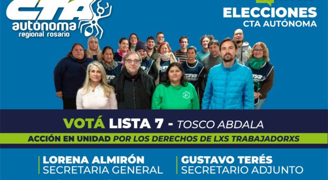 Lorena Almirón y Gustavo Terés van por la conducción de la CTAA Rosario