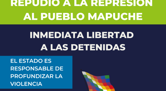 Repudio a la represión al pueblo mapuche: ¡liberación YA de las detenidas!